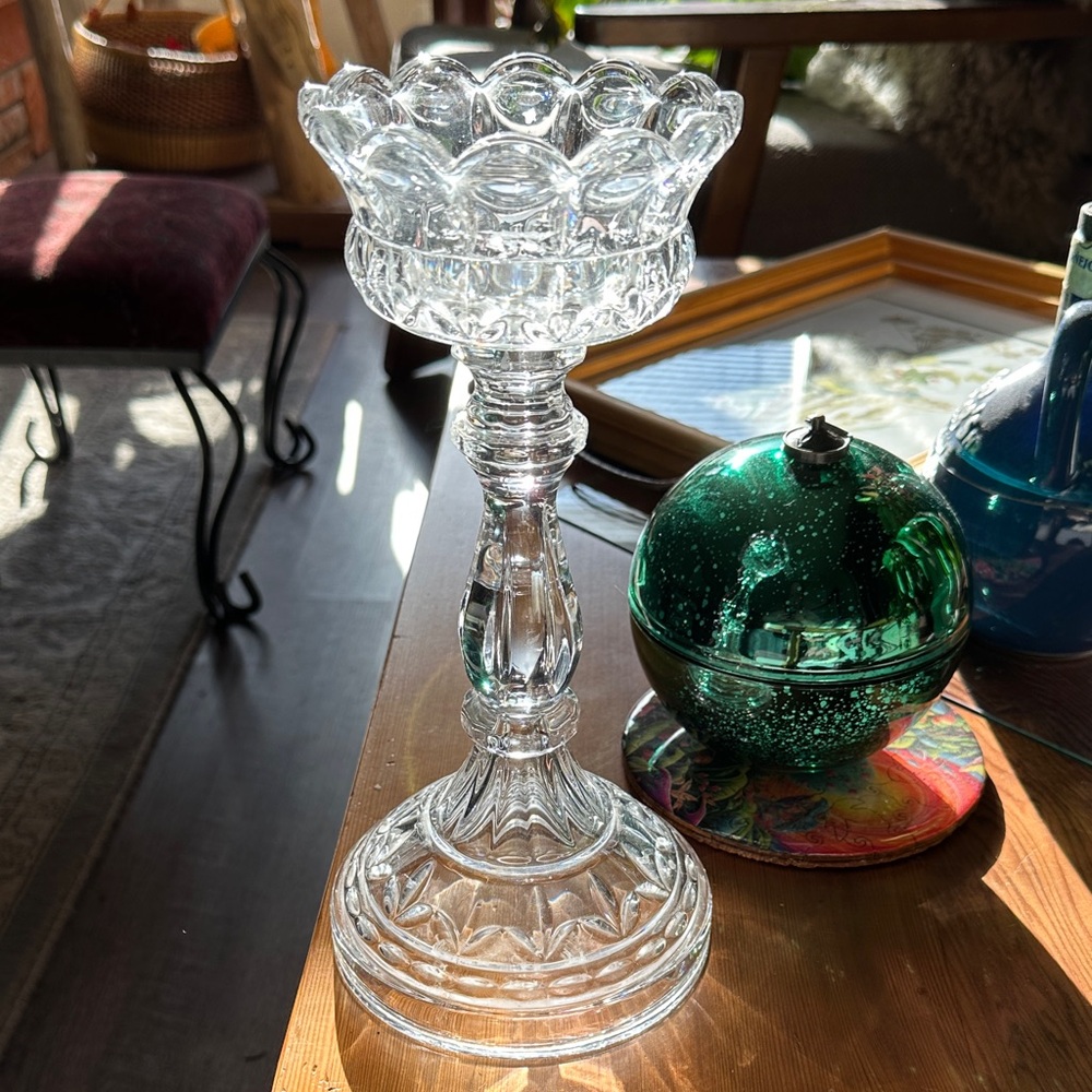 Vintage rare Bohemia Czech crystal pillar.